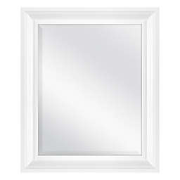 21-Inch x 25-Inch Rectangular Wall Mirror in White