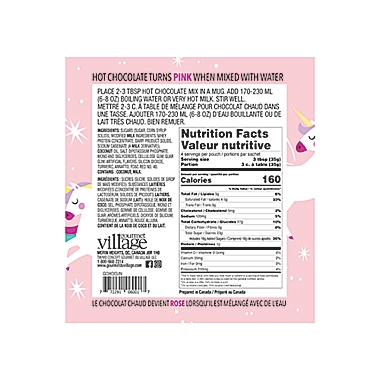 Gourmet du Village Unicorn Pink Hot Chocolate Mix 4.9 oz. Canister. View a larger version of this product image.