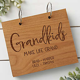 Grandkids Personalized Wood Photo Album