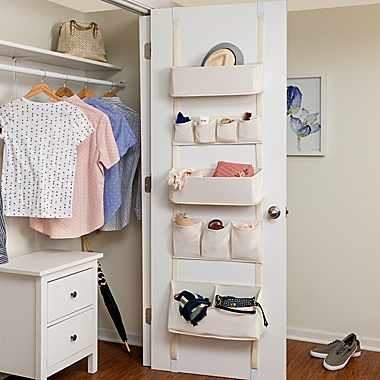 Honey-Can-Do&reg; 20-Inch Over-the-Door Soft Hanging Organizer in Natural. View a larger version of this product image.