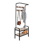 Alternate image 0 for Honey-Can-Do&reg; Entryway Organizer with Hooks and Shoe Storage in Wood/Black