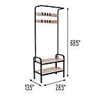 Alternate image 3 for Honey-Can-Do&reg; Entryway Organizer with Hooks and Shoe Storage in Wood/Black