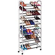 Honey-Can-Do&reg; 10-Tier Rolling Shoe Tower in Chrome