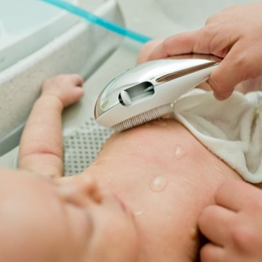 The First Years&reg; Rain Shower Baby Spa in Grey. View a larger version of this product image.