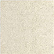 Unique Loom Solid Shag 8&#39;2 Square Area Rug in Pure Ivory
