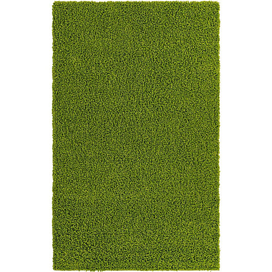 Alternate image 1 for Unique Loom Solid Shag Rug in Grass Green