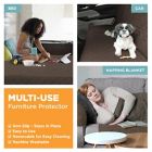 Alternate image 4 for Zenna Home Smart Fit Reversible 3-Piece Faux Suede Loveseat Cover in Mocha