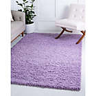Alternate image 1 for Unique Loom Solid Shag 2&#39;2 x 3&#39; Powerloomed Accent Rug in Lilac