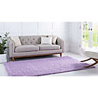 Alternate image 2 for Unique Loom Solid Shag 2&#39;2 x 3&#39; Powerloomed Accent Rug in Lilac
