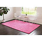 Alternate image 2 for Unique Loom Solid Shag 7&#39; x 10&#39; Area Rug in Taffy Pink