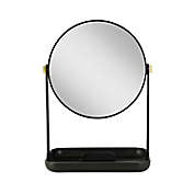 Zadro&reg; Bondi Dual-Sided Vanity Mirror with Accessory Tray and Phone Holder in Black