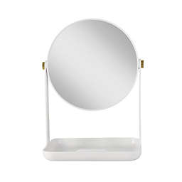 Zadro® Bondi Dual-Sided Vanity Mirror with Accessory Tray and Phone Holder in White