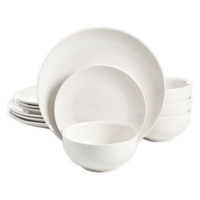Simply Essential&trade; Coupe 12-Piece Dinnerware Set in White