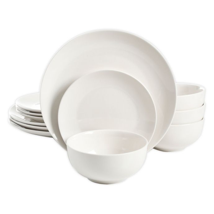 Simply Essential™ Coupe 12Piece Dinnerware Set in White Bed Bath and Beyond Canada