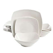 Simply Essential&trade; Soft Square 12-Piece Dinnerware Set in White