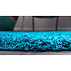 Alternate image 4 for Unique Loom 2&#39;6 x 10&#39; Solid Shag Runner in Turquoise