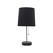 Simply Essential&trade; Metal Table Lamp with USB Port in Black