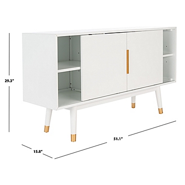 Safavieh Ligia 2-Door Media Stand in White. View a larger version of this product image.