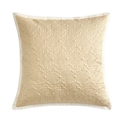 $680 NEW PRATESI Euro Square  Pillow Sham Yellow Gold Dot Jacquard Exquisite 