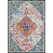 Rugs America Hailey Vivid Beauty 5&#39; x 7&#39; Area Rug in Blue/White