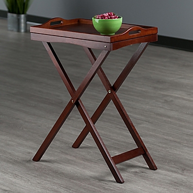 Devon Bulter Table with Serving Tray in Walnut. View a larger version of this product image.