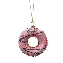 4-Inch Glass Open Stock Figural Food/Beverage Donut Christmas Ornament