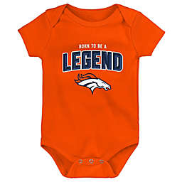 NFL® Size 12M Denver Broncos Born To Be A Legend Short Sleeve Bodysuit in Orange