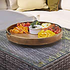 Alternate image 1 for Gourmet Basics by Mikasa&reg; Wooden Removable Divider 3-Compartment Lazy Susan in Natural