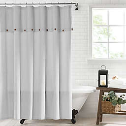 Elrene Home Fashions 72-Inch x 72-Inch Tucker Ticking Stripe Shower Curtain