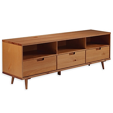 Forest Gate&trade; 70-Inch Modern 3-Drawer TV Stand in Caramel. View a larger version of this product image.