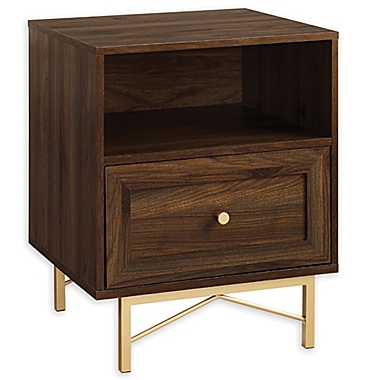 Forest Gate&trade; 25-Inch Modern Nightstand in Dark Walnut. View a larger version of this product image.