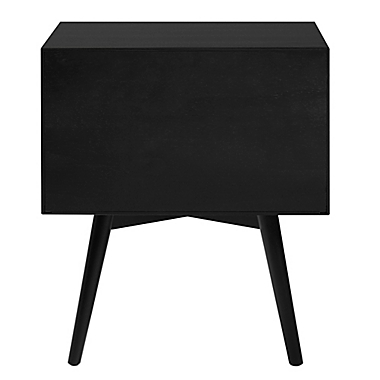 Forest Gate&trade; Diana 24-Inch 2-Drawer Mid-Century Nightstand in Black. View a larger version of this product image.