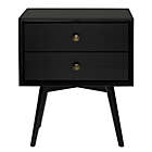 Alternate image 4 for Forest Gate&trade; Diana 24-Inch 2-Drawer Mid-Century Nightstand in Black