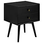 Alternate image 0 for Forest Gate&trade; Diana 24-Inch 2-Drawer Mid-Century Nightstand in Black