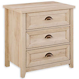 Forest Gate™ 26-Inch 3-Drawer Farmhouse Nightstand in White Oak