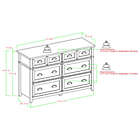 Alternate image 3 for Forest Gate&trade; 52-Inch 6-Drawer Farmhouse Dresser in White Oak
