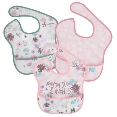 Bumkins&reg; Love You Bunches 3-Pack SuperBibs in Pink
