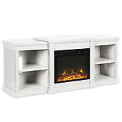 Ameriwood Home Blaine Electric Fireplace TV Stand in White