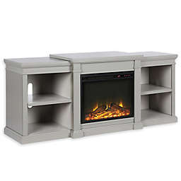 Ameriwood Home Blaine Electric Fireplace TV Stand in Grey