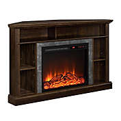 Ameriwood Home Rio 50-Inch Corner Electric Fireplace TV Stand in Espresso