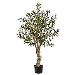 Nearly Natural 42-Inch Olive Tree with Black Planter