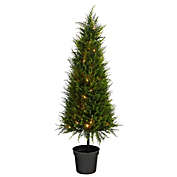 Nearly Natural 42-Inch Artificial Cypress Tree with 350 LED Lights