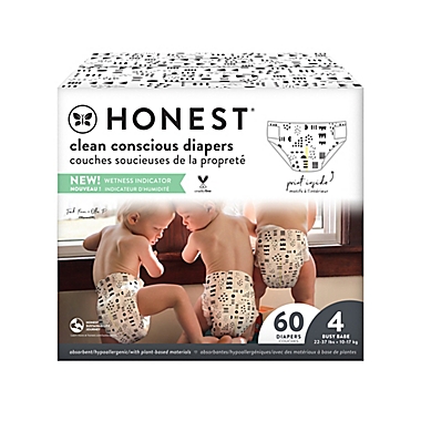 The Honest Company&reg; Pattern Play Stage 4 60-Count Club Box Disposable Diapers. View a larger version of this product image.