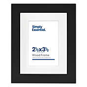 Simply Essential&trade; Gallery 2-Inch x 3-Inch Matted Wood Picture Frame in Black