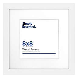 Simply Essential™ Gallery 8-Inch x 8-Inch Matted Wood Wall Frame in White