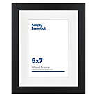 Alternate image 0 for Simply Essential&trade; Gallery 5-Inch x 7-Inch Matted Wood Picture Frame in Black