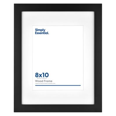 Simply Essential&trade; Gallery 8-Inch x 10-Inch Matted Wood Wall Frame in Black