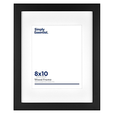 Simply Essential&trade; Gallery 8-Inch x 10-Inch Matted Wood Wall Frame in Black. View a larger version of this product image.