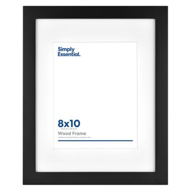 Simply Essential&trade; Gallery 8-Inch x 10-Inch Matted Wood Wall Frame in Black. View a larger version of this product image.