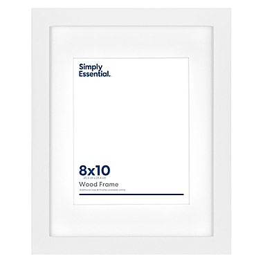Simply Essential&trade; Gallery 8-Inch x 10-Inch Matted Wood Wall Frame in White. View a larger version of this product image.